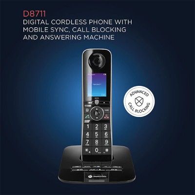 Motorola Cordless Telephone ,Black - D8711