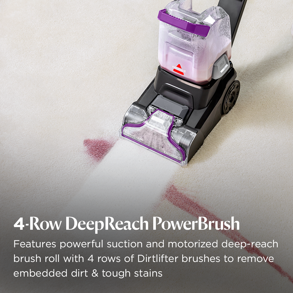 Bissell TurboClean PowerBrush Bagless Carpet Cleaner Black Purple - 4058K