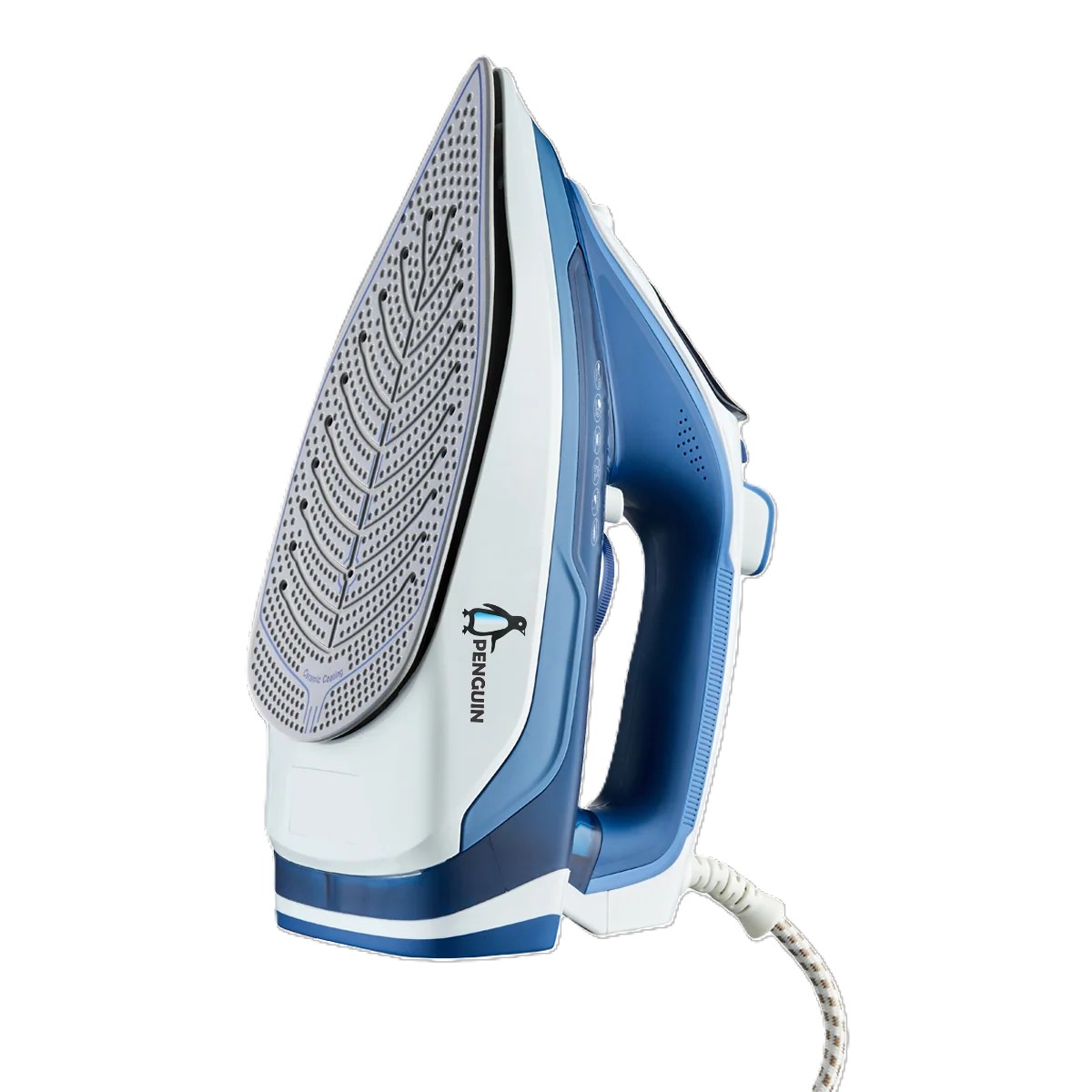 مكواة بخار بنجوين ،ازرق و ابيض - PI-2200