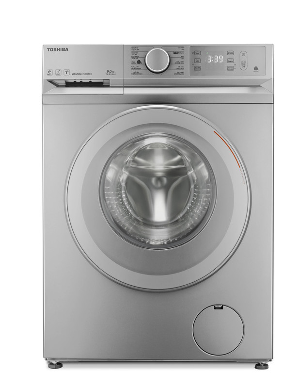 غسالة فول اتوماتيك انفرتر توشيبا TW-BL90A4EG(SS) ، سعة 8 كجم ، فضي