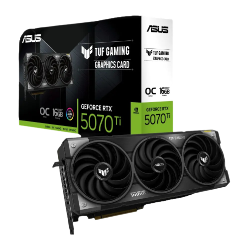 كارت شاشة OC جيمينج انفيديا اسوس تاف جي فورس ار 5070 تي اي - TUF-RTX5070TI-O16G-Gaming