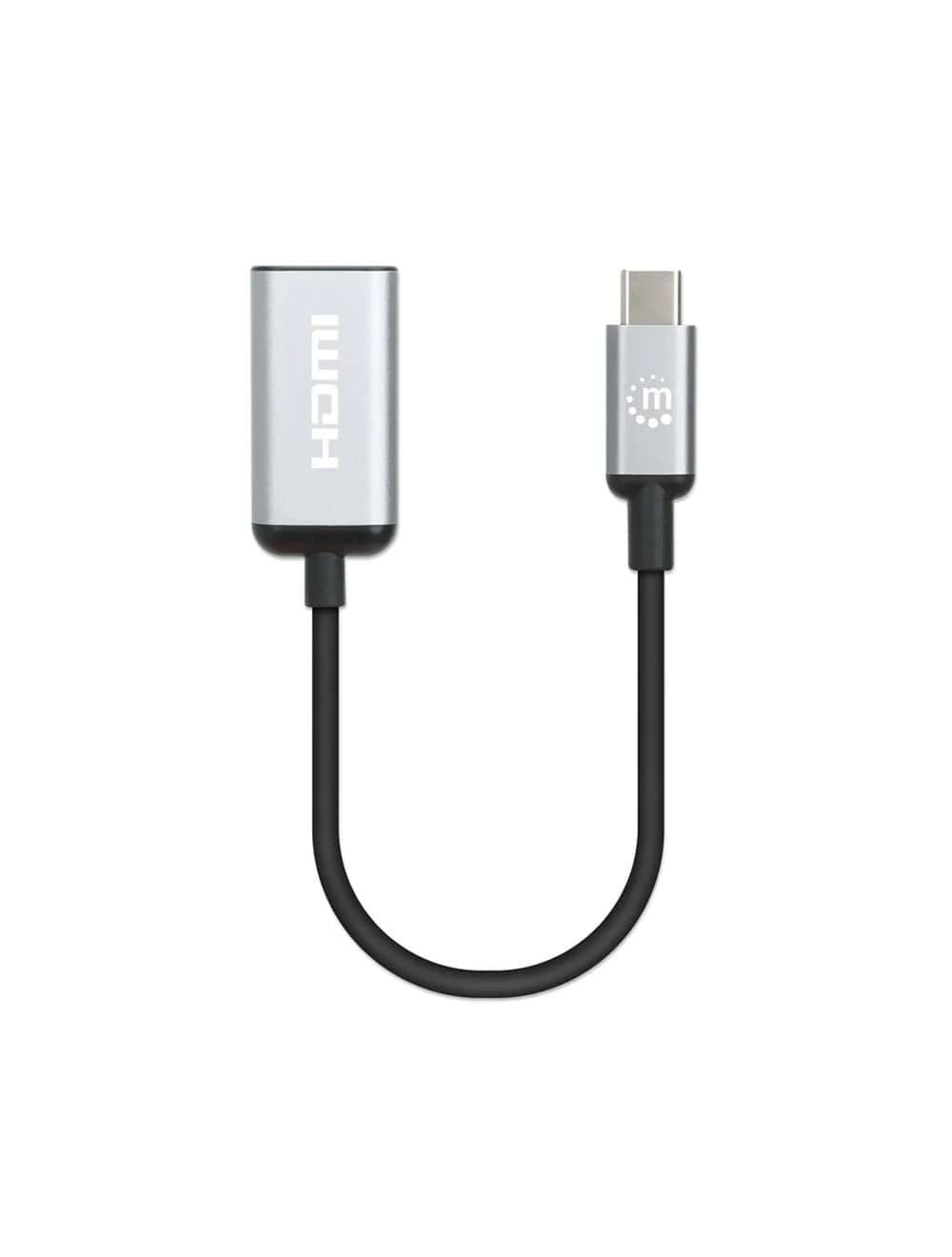 Manhattan USB-C to HDMI Converter Black Grey - 154291