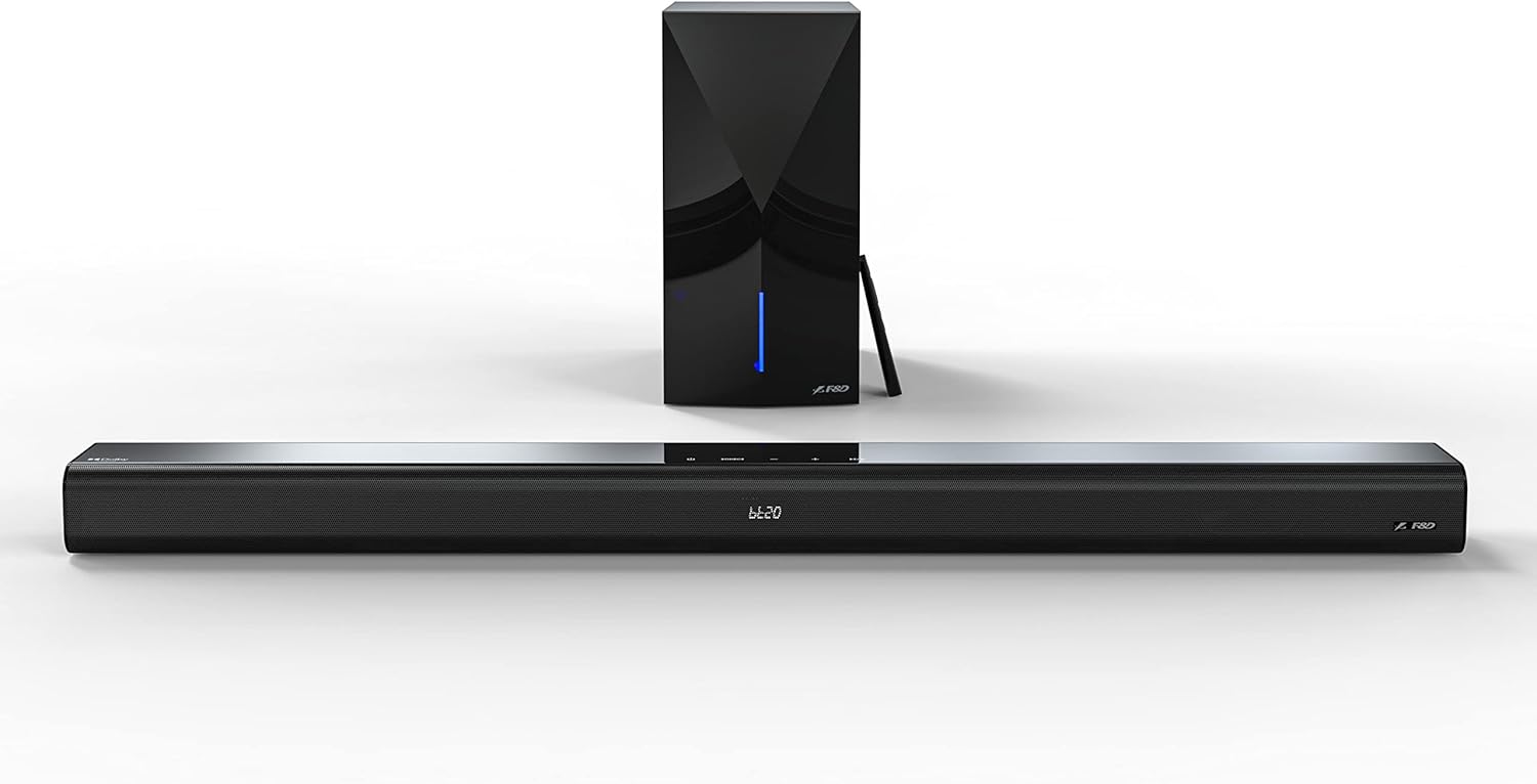 F&D wired\ wireless Wireless Subwoofer , 2 Units , Black - HT-388D