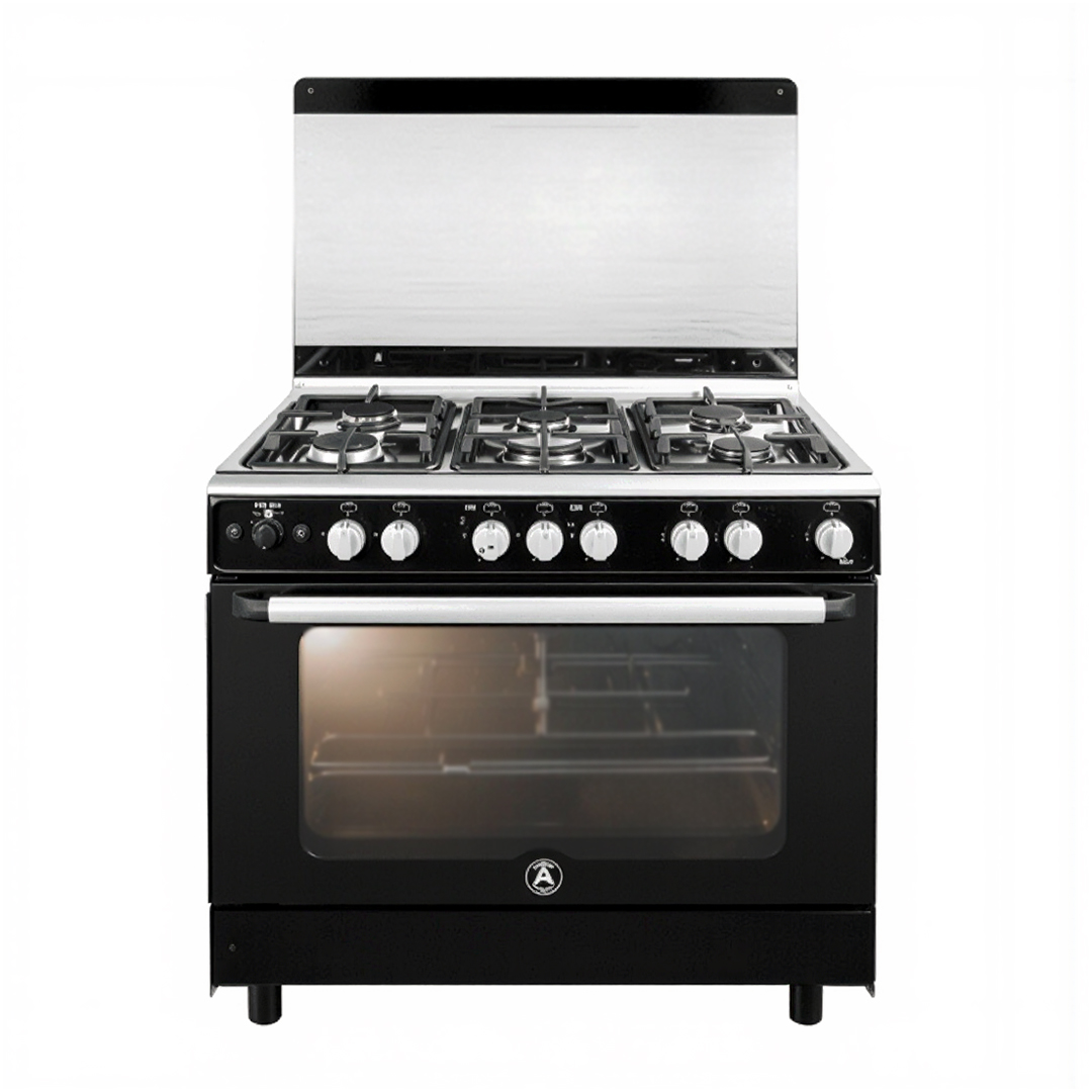 Unionaire Gas Cooker , 5 Burners , Black Silver - C68SSB-AC-427-FSO-A-STEEL