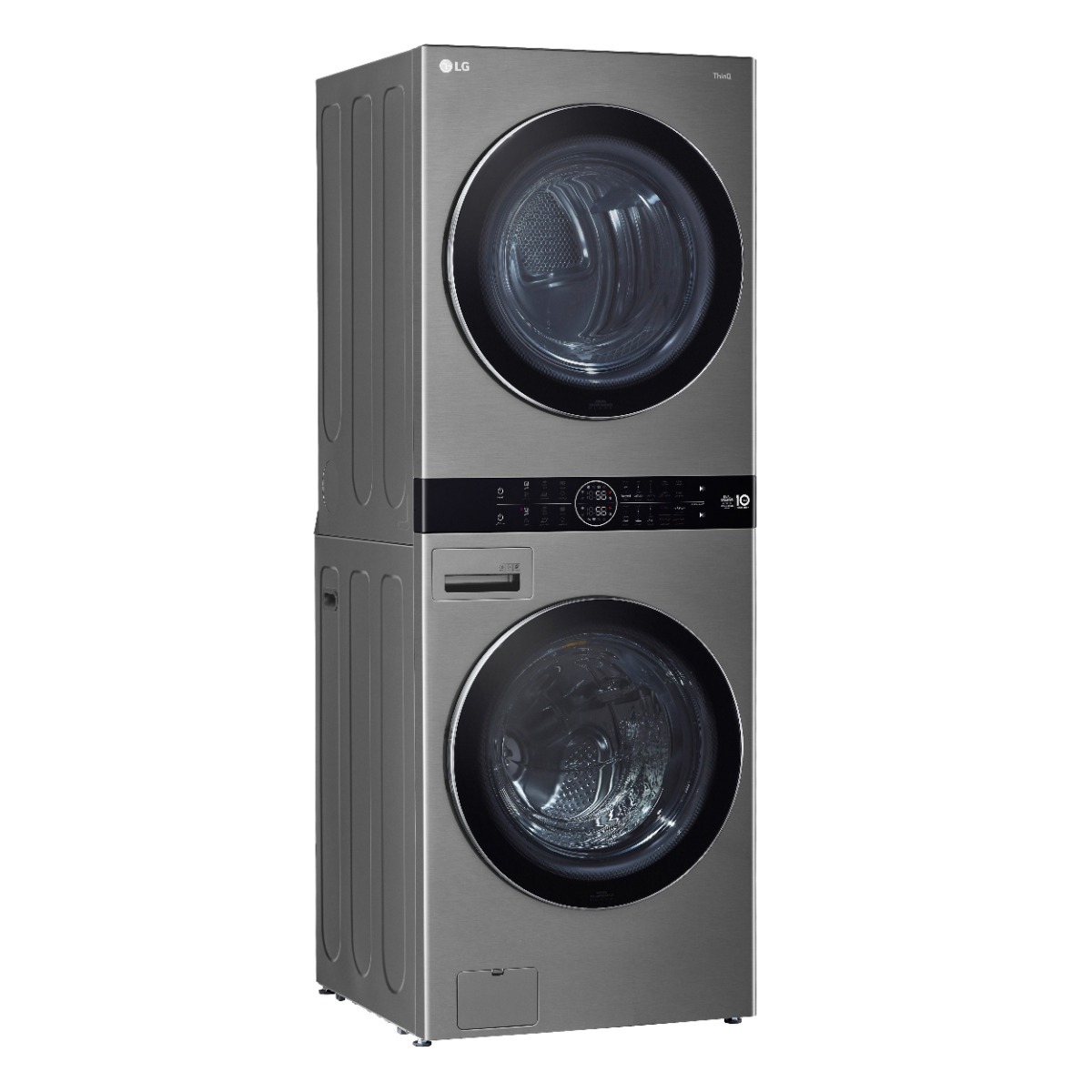غسالة فول اتوماتيك ال جي واش تاور ، سعة 21 كجم ، فضي - FWT2116SS، مع شاشة سمارت LED مقاس 43 بوصة بدقة 4K UHD، بريسيفر داخلي - 43UA85006LA