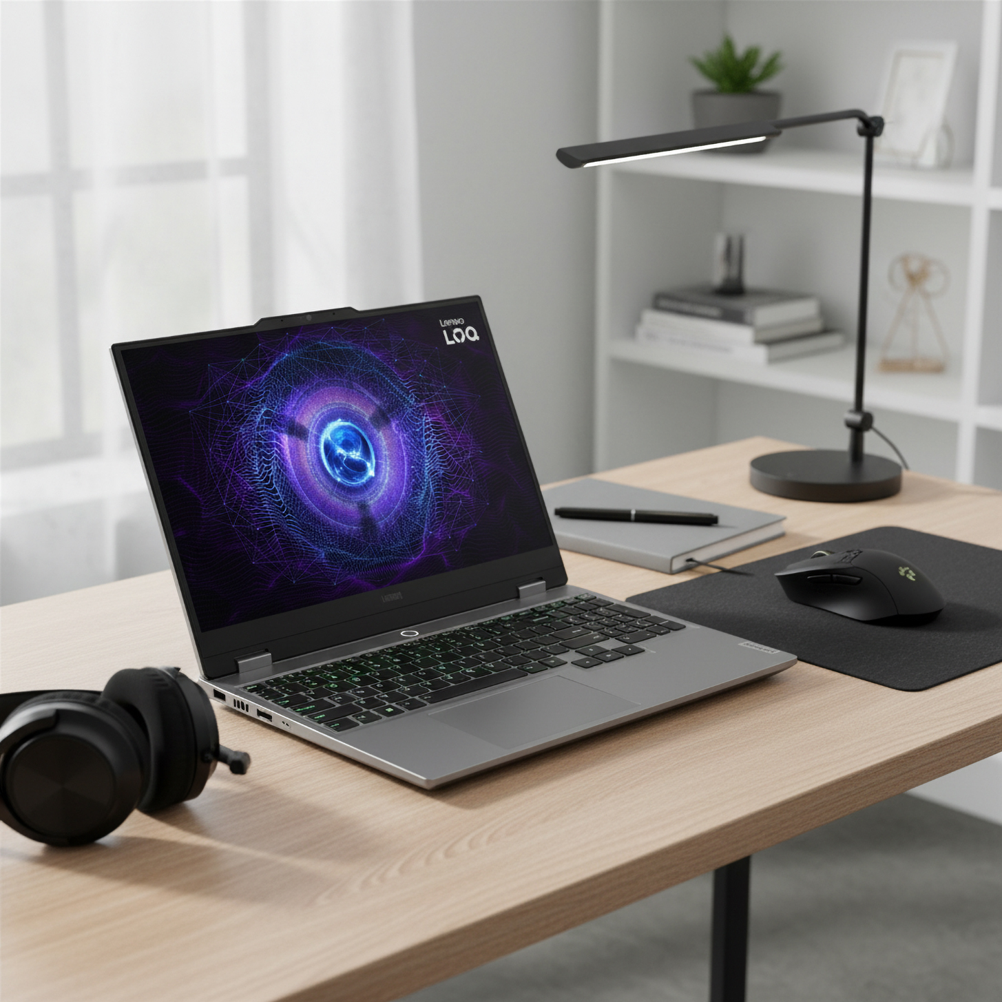 لاب توب لينوفو LOQ 15IRX9 - 83DV00AVED ، معالج انتل كور i7-13650HX 15.6 بوصة ، هارد 512 جيجا بايت SSD ، رام 16 جيجا بايت ، كارت شاشة انفيديا جي فورس RTX 3050 ،فري دوس - رمادي لونا