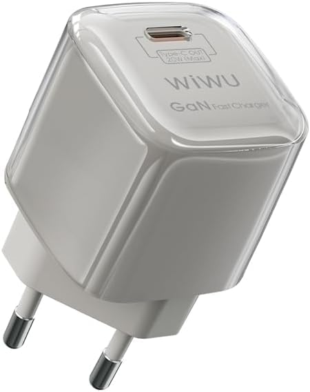شاحن مع كابل Type C ويوو جيلو ، عدد 1 منفذ ، قدرة 30 وات ، ابيض - Wi-U017