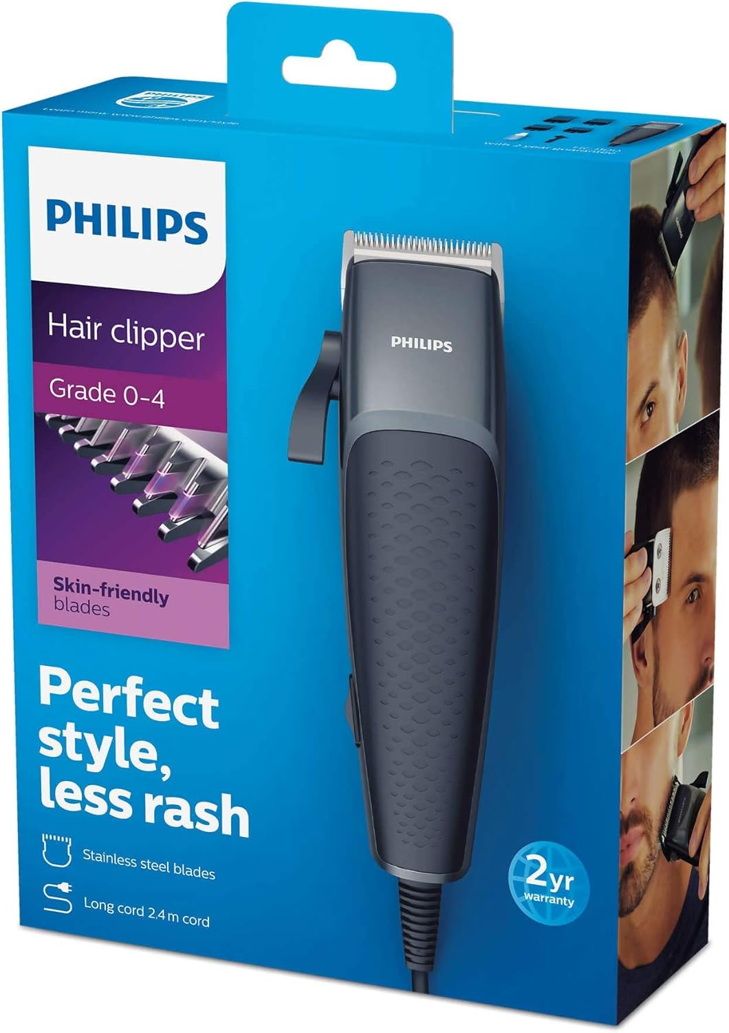 Philips Series 3000 Hair Clipper with Attachments , Dark Grey Black - HC3100/13