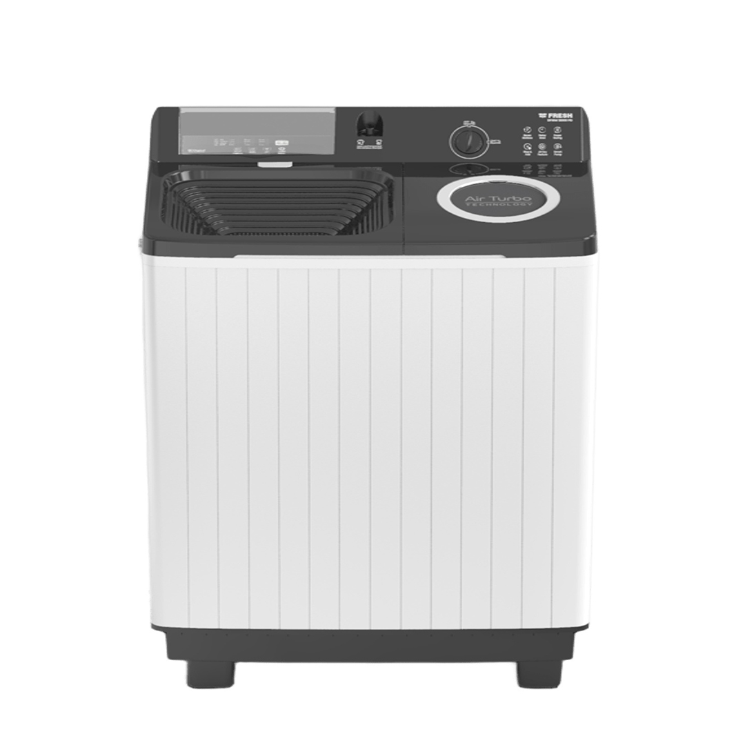 Fresh Top Load Half Automatic Washing Machine , 14 kg , White Black - DFWM14000PD