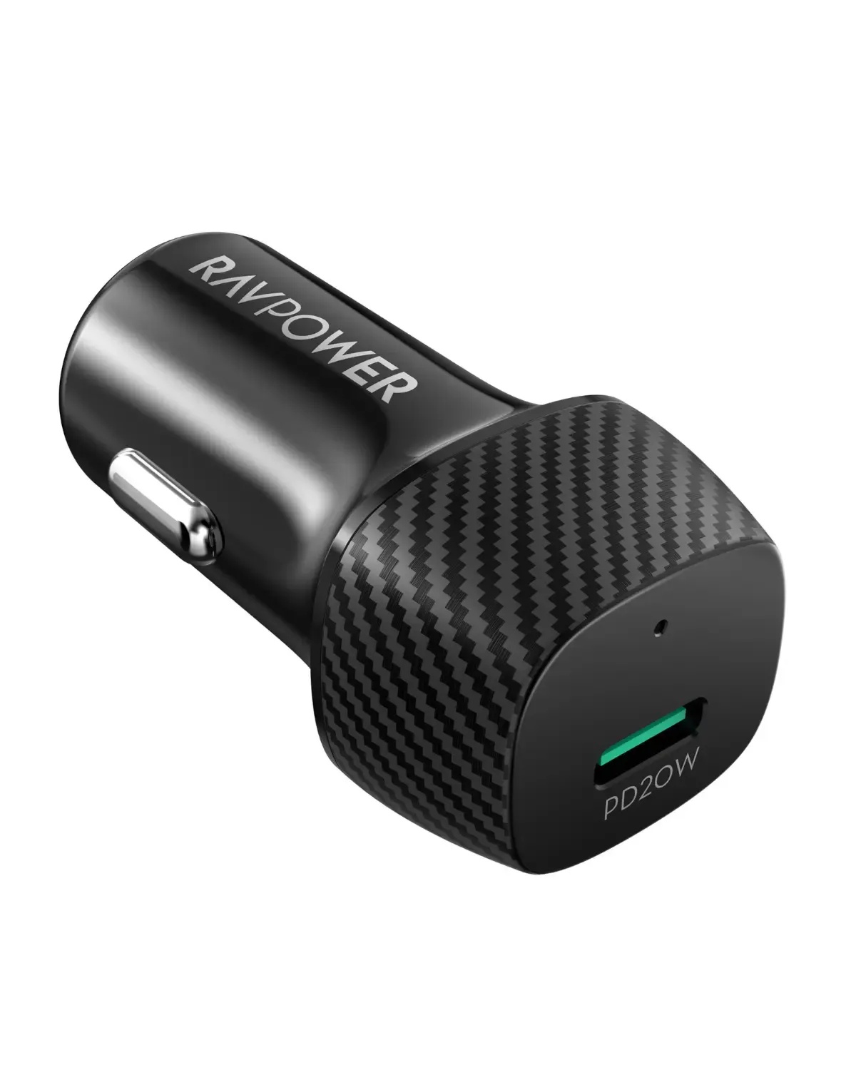 Ravpower Car Charger , 1 Ports , Type C , 20 Watt , 24 Volt , Black - RP-VC1017
