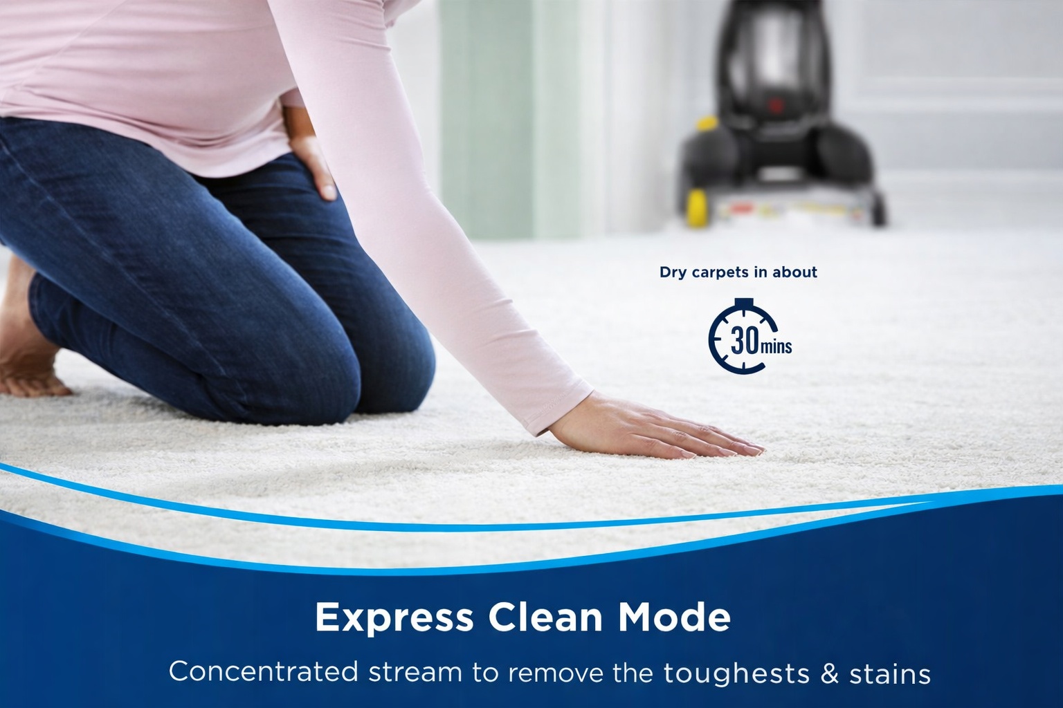 Bissell Proheat 2X Revolution Cleanshot Bagless Carpet Cleaner Black - 2066E
