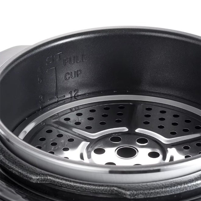 Raf Digital Electric Pressure Cooker , 6 Liter 1000 Watt , Silver Black - R.184