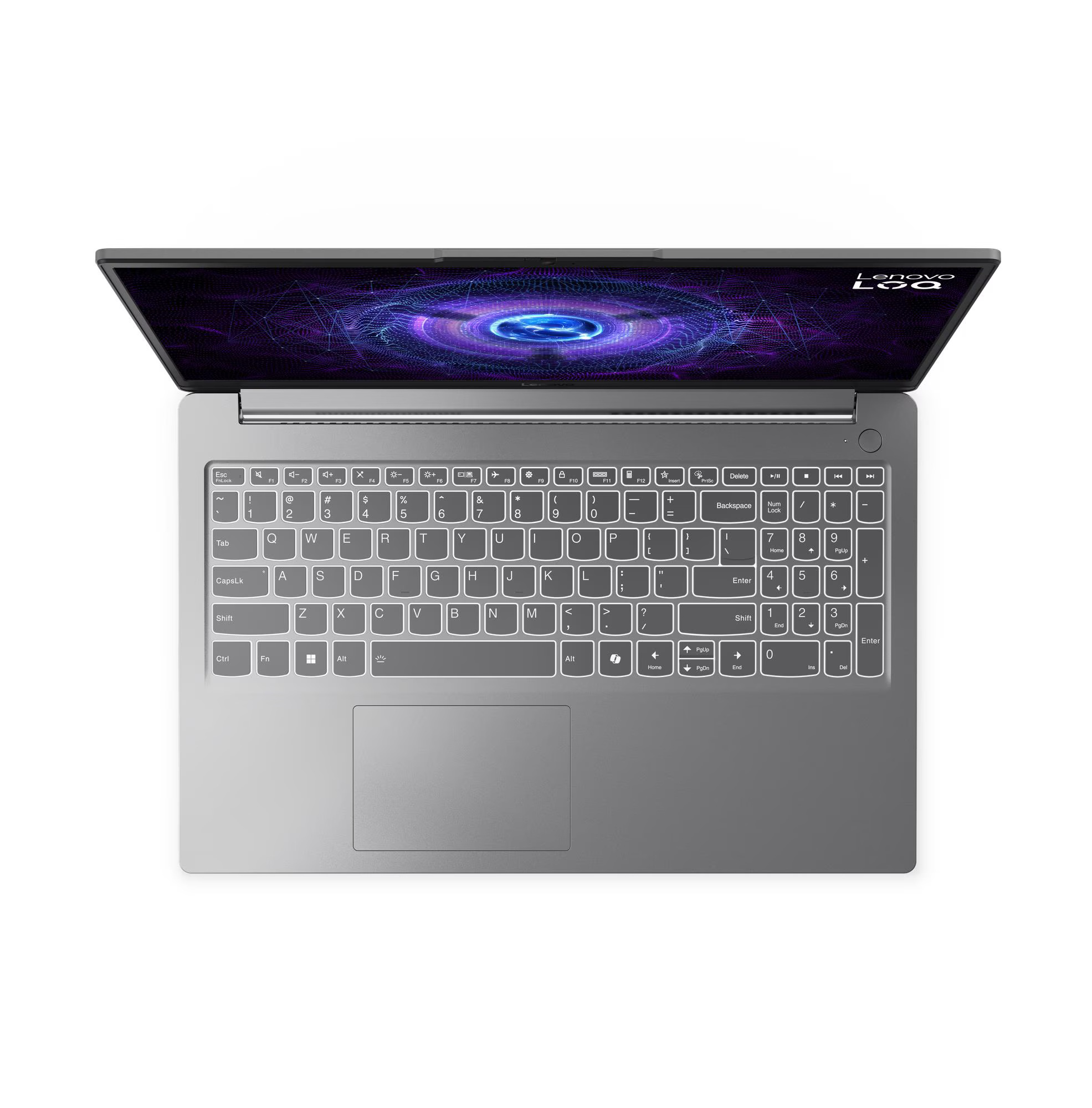 لاب توب جيمنج لينوفو لينوفو LOQ اسينشال 15IAX9E - 83LK003TPS ، معالج انتل كور i7-12650HX 15.6 بوصة ، هارد 512 جيجا بايت SSD ، رام 16 جيجا بايت ، كارت شاشة انفيديا جي فورس RTX 4050 ،فري دوس - رمادي لونا