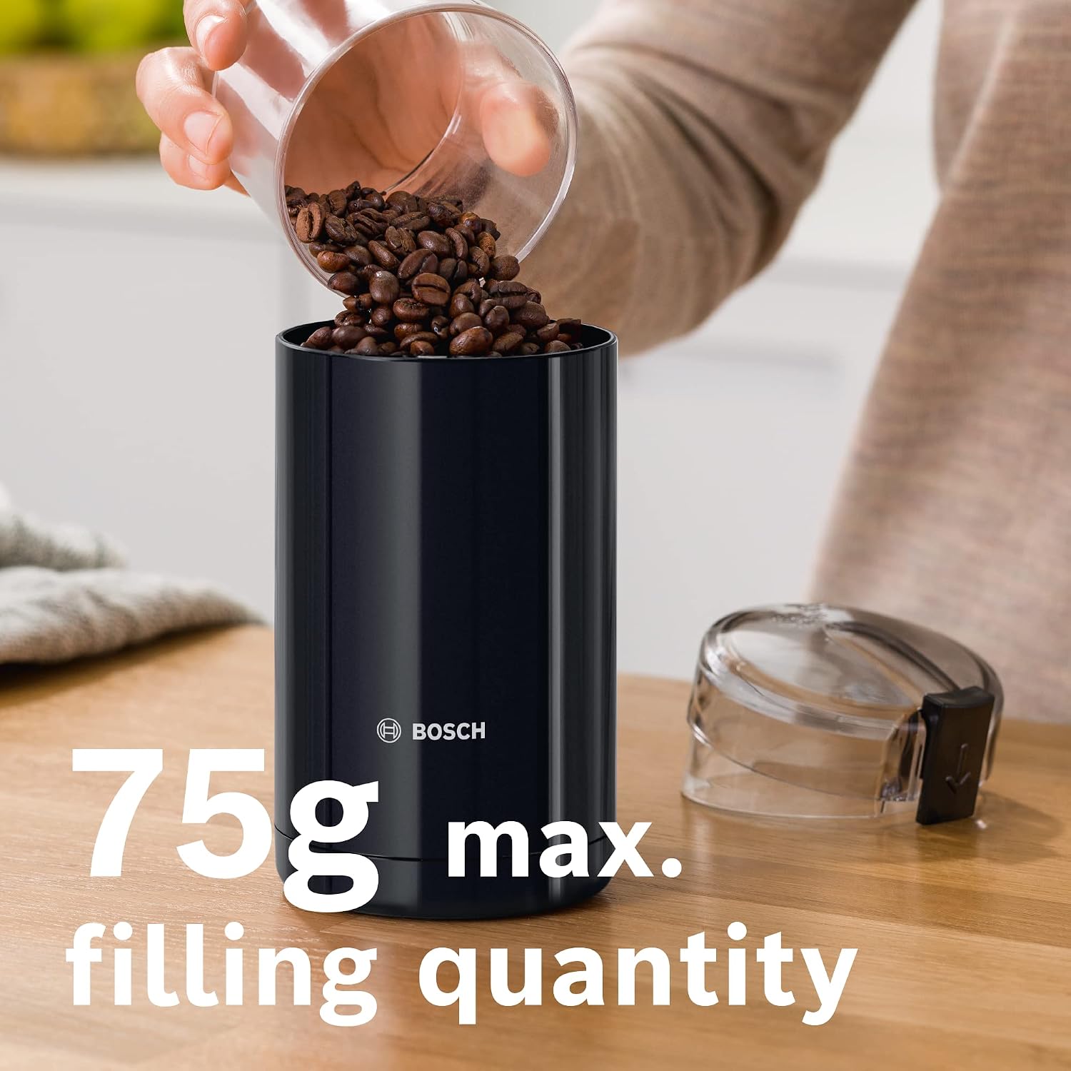 Bosch Portable Coffee Grinder , 75 gm 180 Watt , Black - MKM6003NGB
