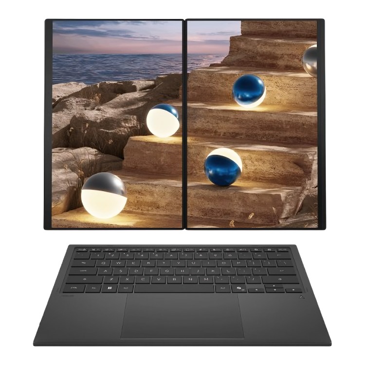 Asus Zenbook DUO UX8407AA-SNL319W Laptop ,Intel Core Ultra X9 378H 14 Inch ,1 Terabyte SSD ,32 GB ,Intel Arc Graphics ,Windows 11 - Moher Grey