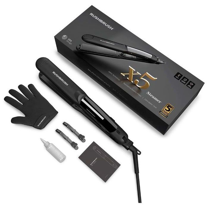 Rush Brush Hair Straightener 235 Celsius , Black - X5