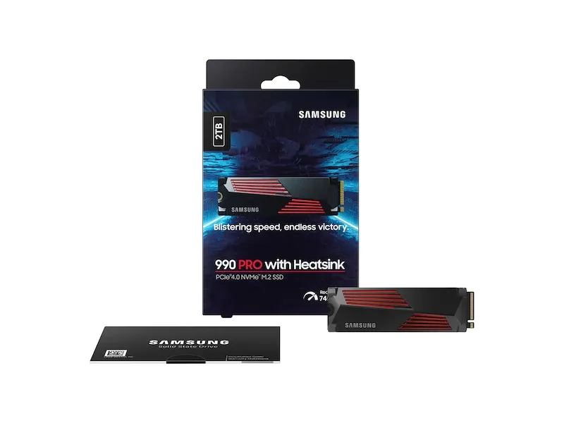 Samsung 990 PRO w/ Heatsink Internal SSD , 2 Terabyte M.2 2280 - MZ-V9P2T0CW