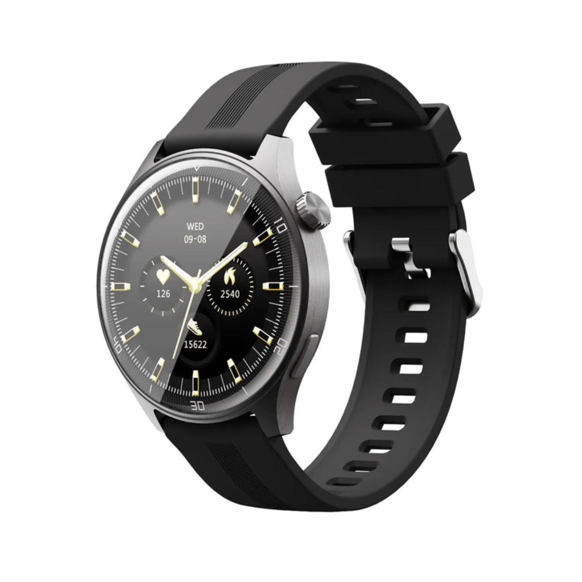 Aukey Smart Watch 2 Pro - 1.45" Black/Gray, Bluetooth Calls, Fitness Modes, Heart Rate, Oxygen Monitor, IP67, 15-Day Battery
