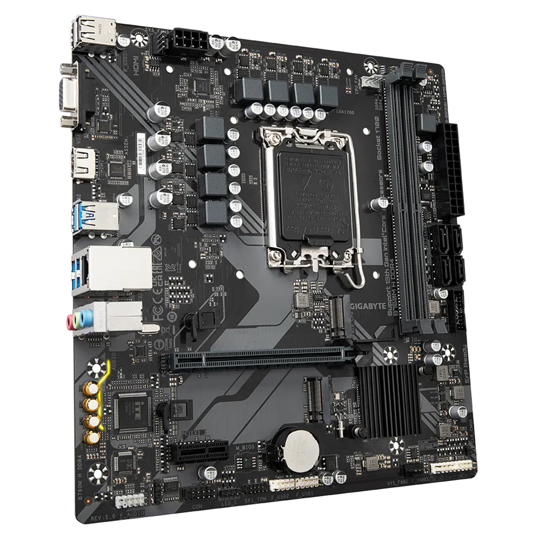 Gigabyte B760M H DDR4 Motherboard , Intel Black