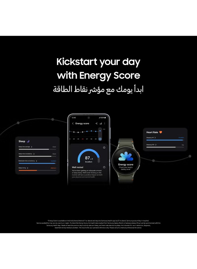 Samsung Galaxy Watch 7 Smart Watch , 1.7 Inch Silver Green - SM-L310NZGAXAA