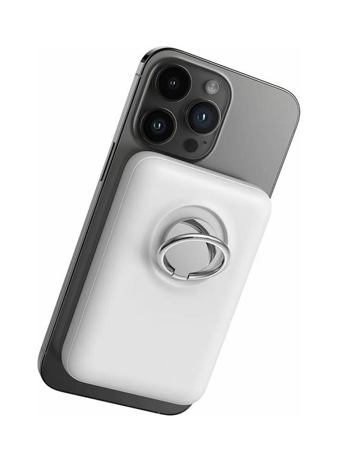 Joyroom Wired and wireless Power Bank , 10000 mAh , White , JR-W050
