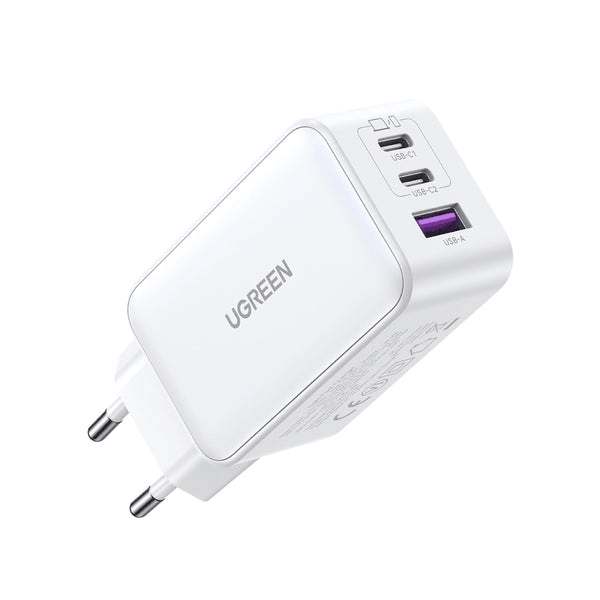 شاحن يوجرين جان فاست ، عدد 3 منفذ USB ، قدرة 65 وات ، ابيض - CD244