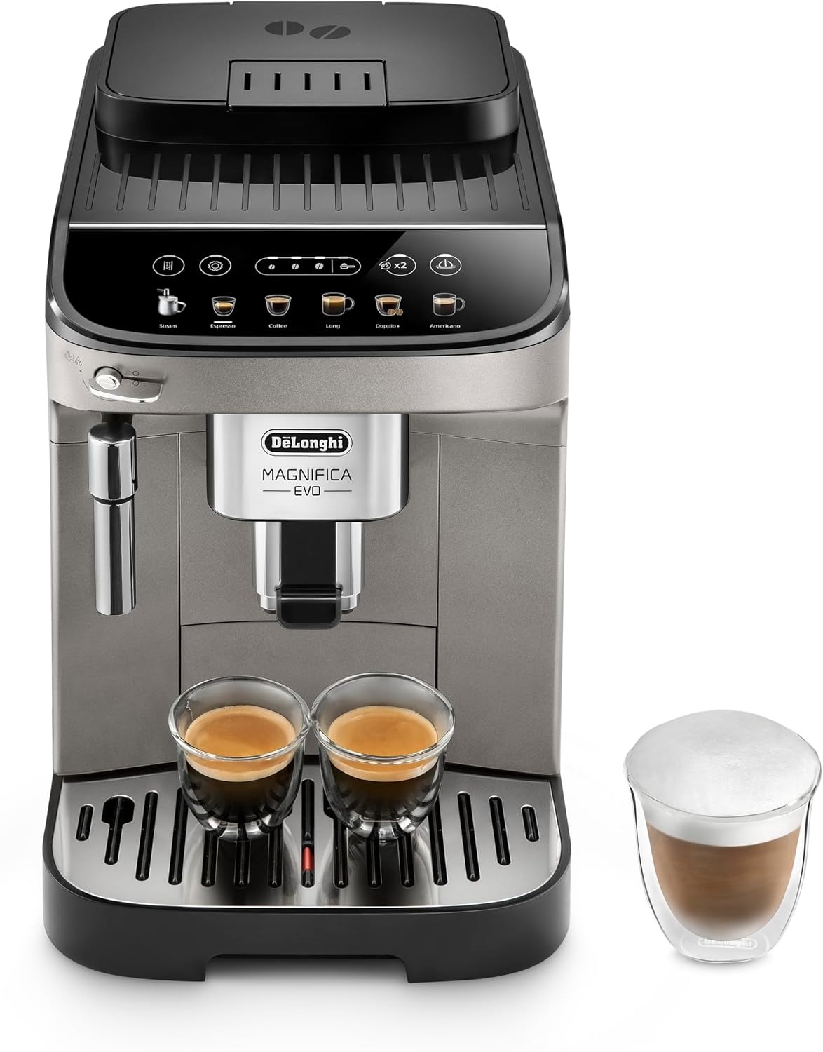 Delonghi Magnifica Evo Coffee Machine , 1.8 Liter 1450 Watt , Titanium Black - ECAM290.81.TB