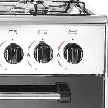 Techno Fire Gas Cooker , 4 Burners , Silver - TF-21-SS