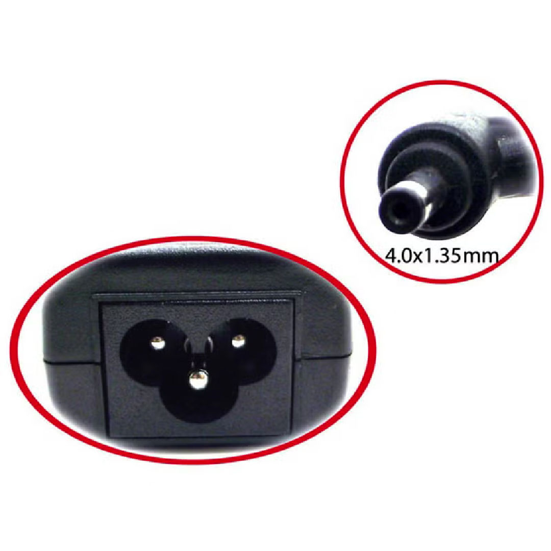 Generic Laptop Charger for Asus DC 4×1.35mm 2.37A , 45 Watt , Black