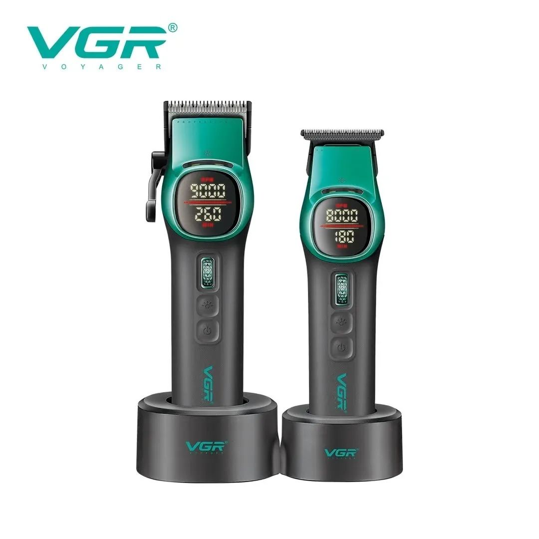 VGR Hair Clipper Kit , Black Green - V-885 S2