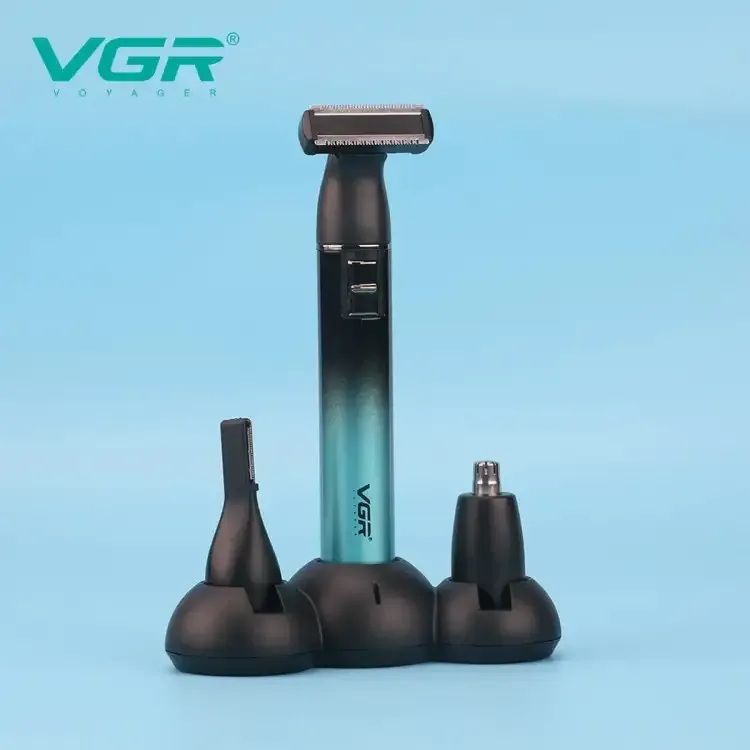 طقم ماكينة حلاقة في جي ار ، تركواز واسود - V-628