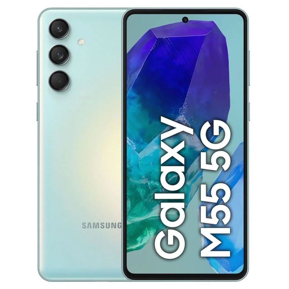 Samsung Galaxy M55 , 128 GB , 8 GB , 5G , Dual-SIM - Light Green
