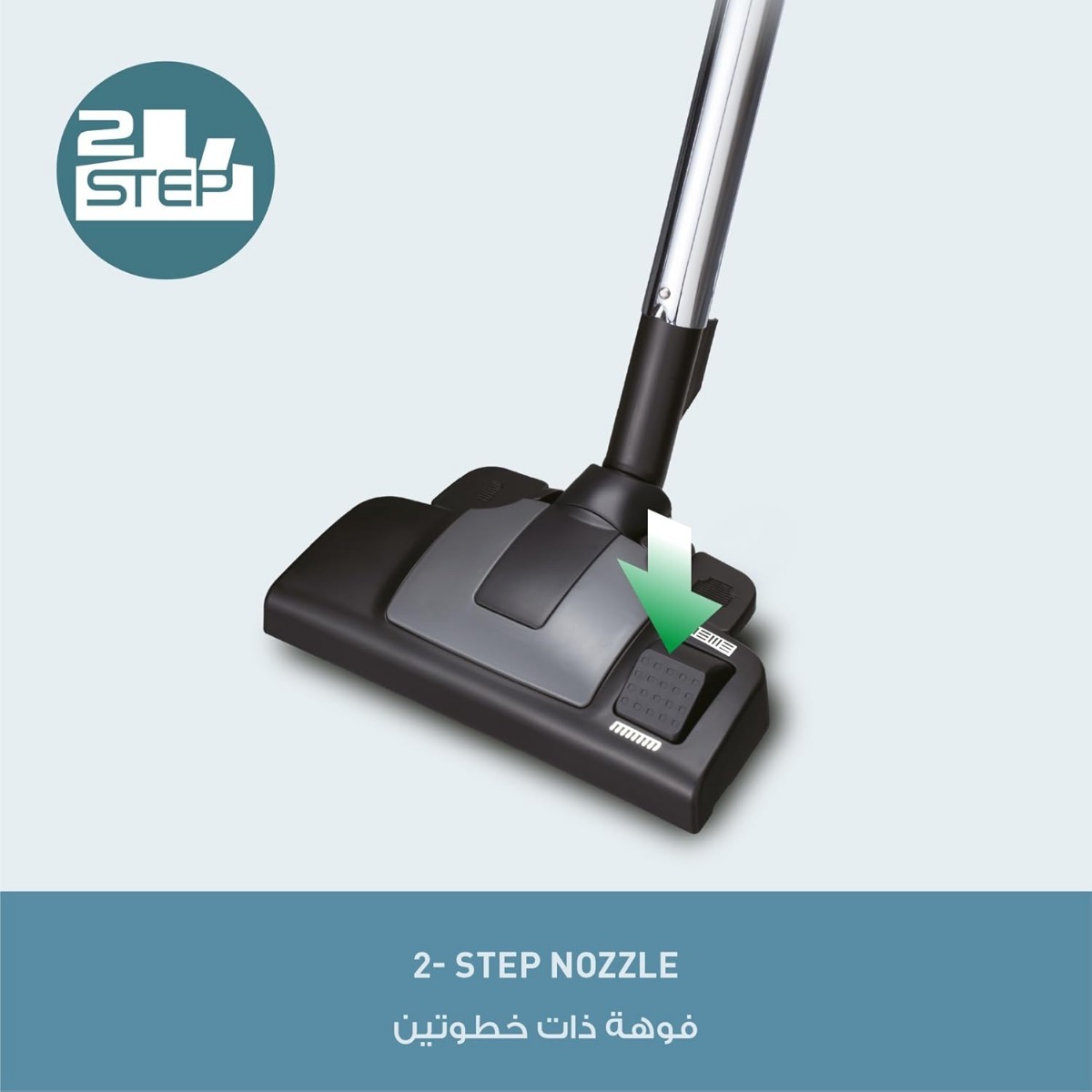 مكنسة كهربائية بكيس باناسونيك، 1700 وات - MC-CG525R349، مع مكواة بخار، 1550 وات، ازرق - NI-M250T, احمر