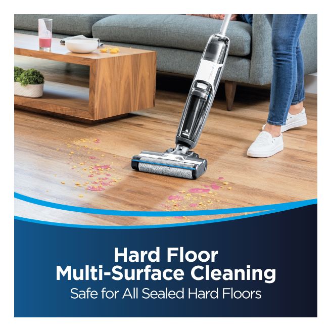 Bissell CrossWave HF3 Wet and Dry Stick Vacuum Cleaner , 220 Watt , White Grey - 3598E