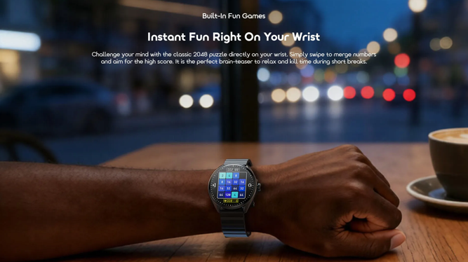 Oraimo Nova 2R Lite Smart Watch , 1.43 Inch Black - OSW-824