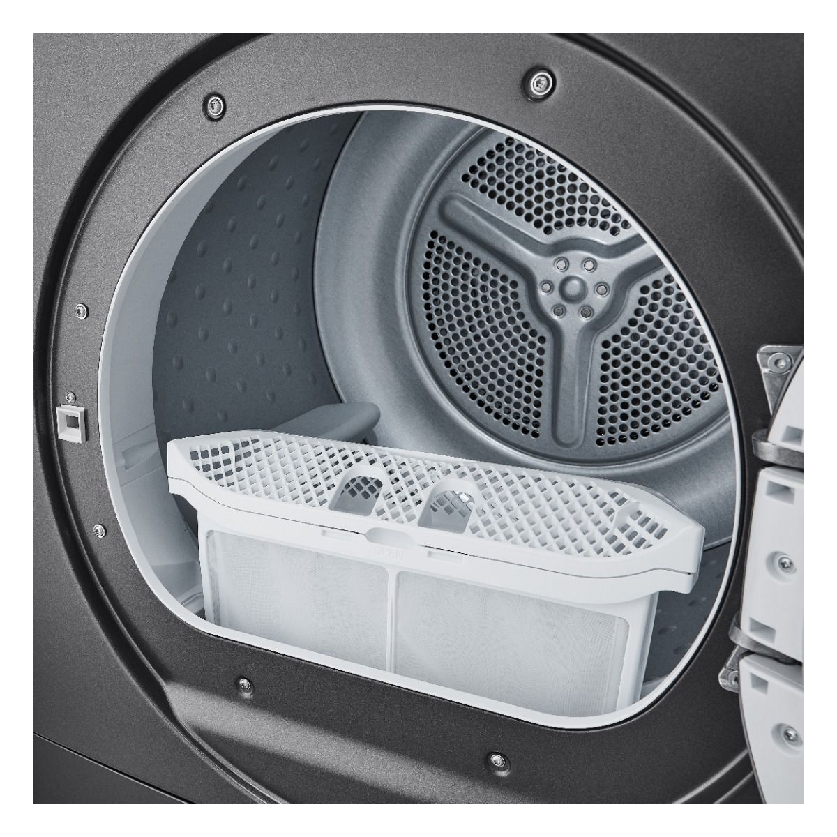 LG Dryer , 8 kg , Dark Silver - RH80T2SP7RM