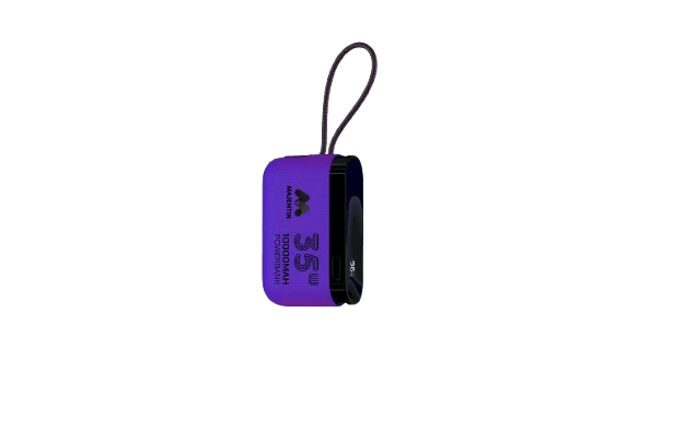 Majentik Wired Power Bank , 10000 mAh 2 Ports , Purple , MJ-13