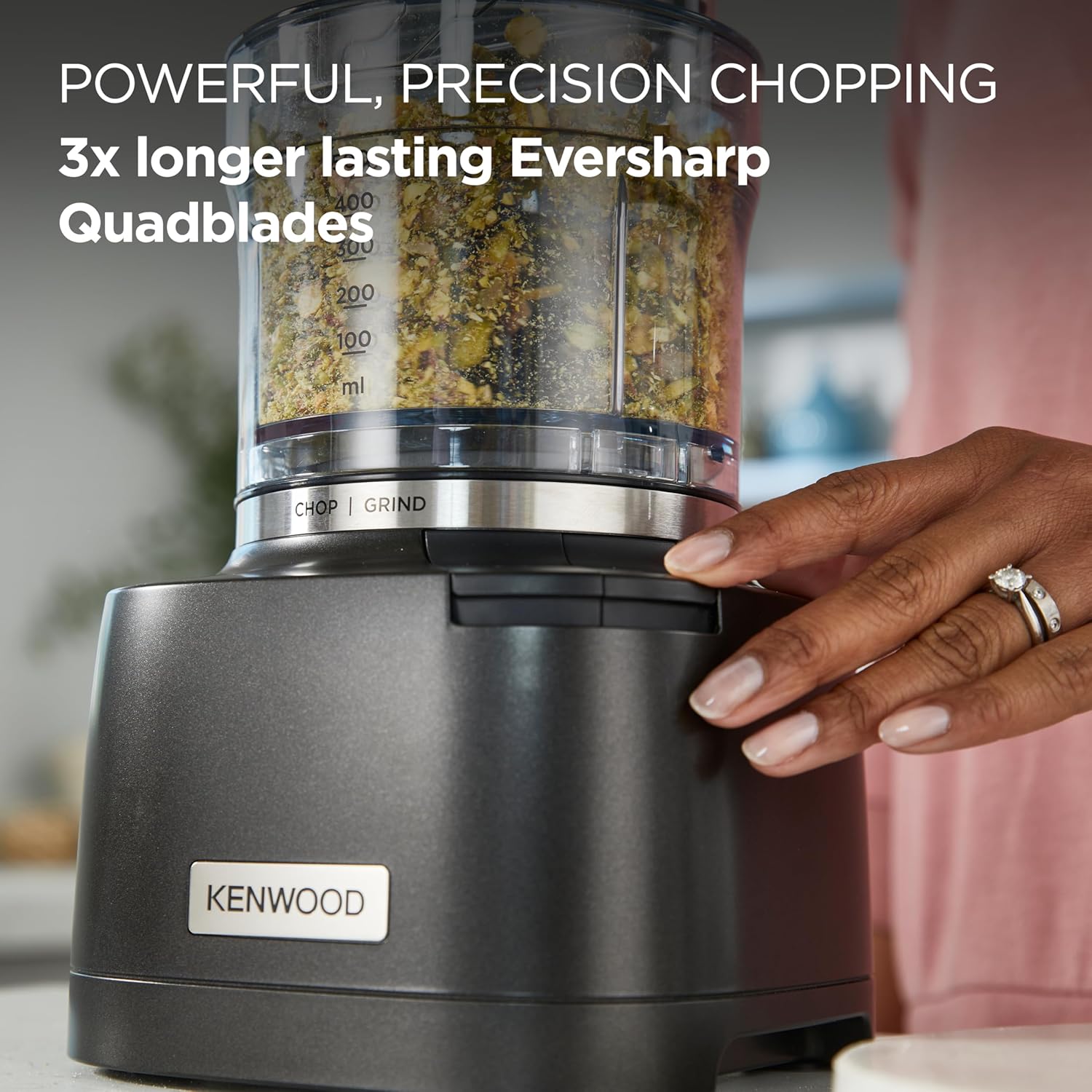 Kenwood Duo Prep Electric Chopper 500 milliliter , 800 Watt Black - CHP80BK