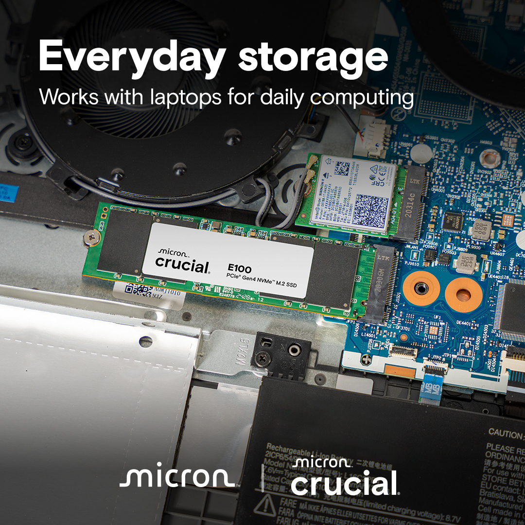 Crucial E100 Internal SSD , 1 Terabyte M.2 2280 - CT1000E100SSD8