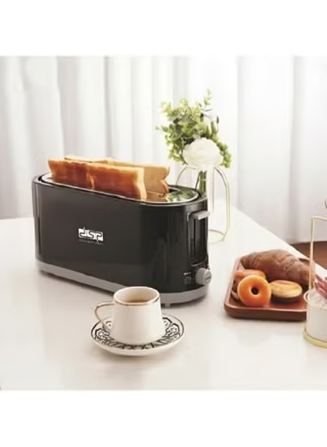 Dsp Toaster , 4 Slices 1400 Watt Black - KC2046