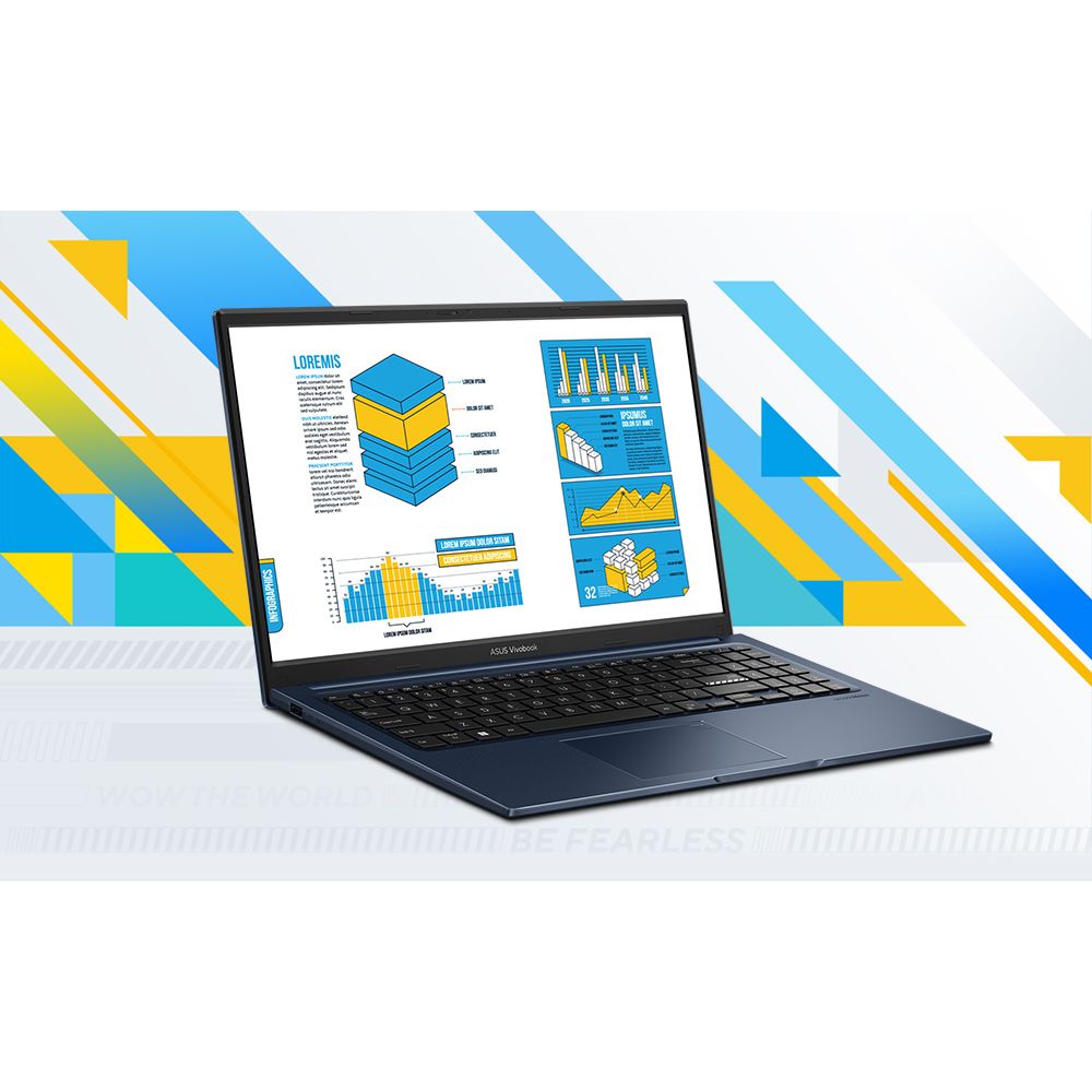 لاب توب اسوس Vivobook 15 X1504 ، معالج انتل كور i7-1355U 15.6 بوصة ، هارد 512 جيجا بايت SSD ، رام 16 جيجا بايت ، كارت شاشة انتل ايريس XE جرافيكس ،فري دوس - ازرق كوايت