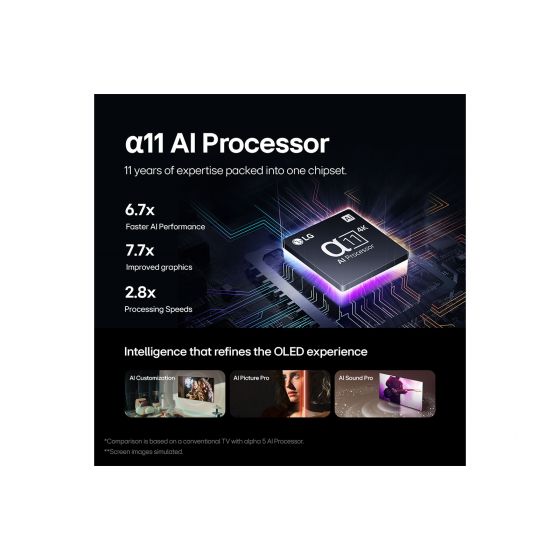 شاشة تلفزيون سمارت ال جي ، مقاس 77 بوصة ، OLED Evo ، دقة 4K UHD ، بريسيفر داخلي