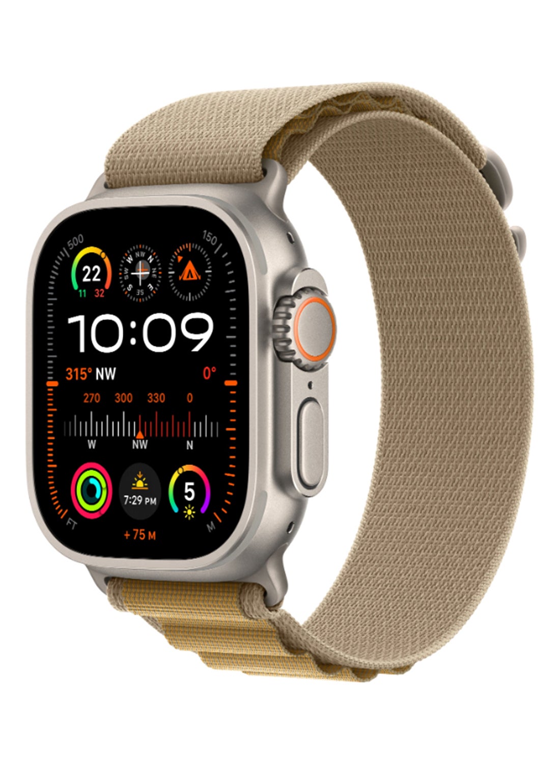 Apple Ultra 2 Smart Watch, M/L Band , 49 Millimeter Natural Titanium and Tan Alpine