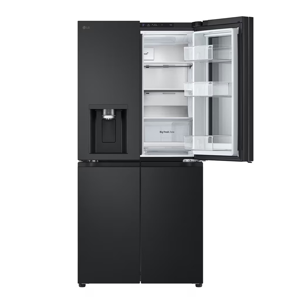 LG NoFrost French door refrigerator , 508 Liter Inverter Motor , Black - GC-X22FFQAB