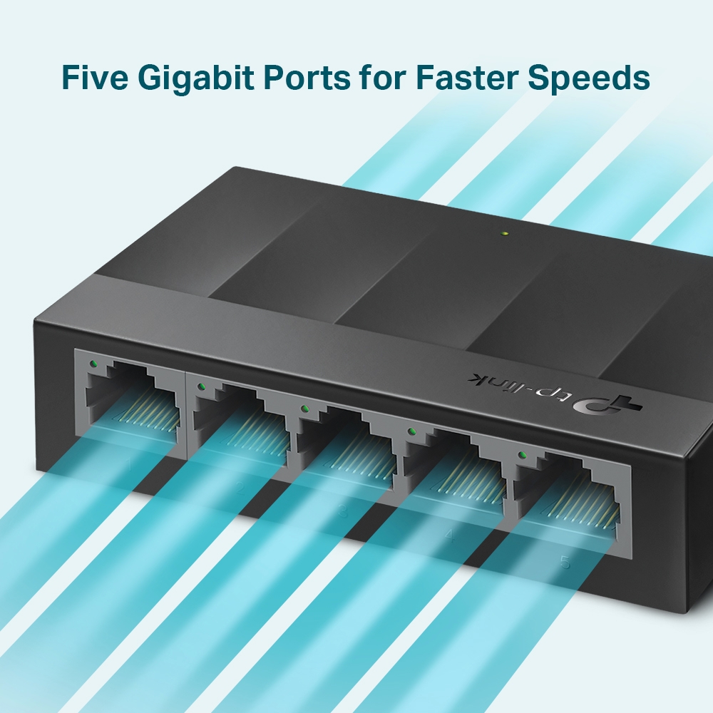 Tp-Link LiteWave Gigabit Switch , 5 Ports , Black - LS1005G
