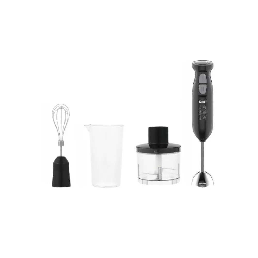 Raf 4 in 1 Hand Blender with Attachments 800 Watt Black - R.327