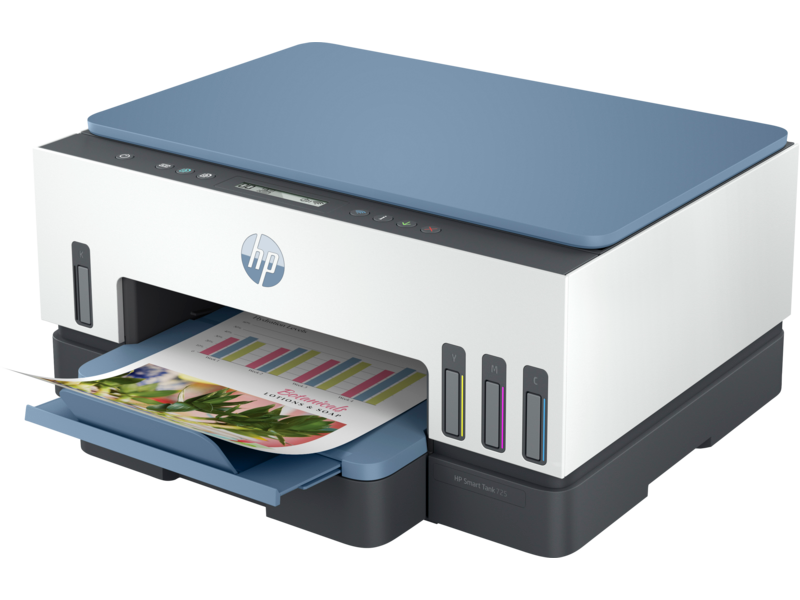 Hp Smart Tank 725 All In One Inkjet Printer , White Blue - 28B51A