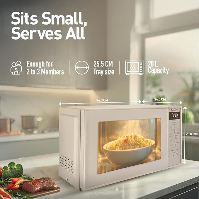 Panasonic Solo Microwave Oven , 20 Liter 800 Watt , White - NNST26SMKE