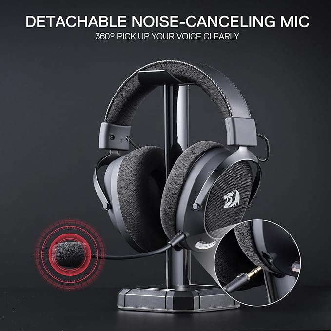 Redragon H858 Wired and Wireless Gaming Headset with Microphone , Grey