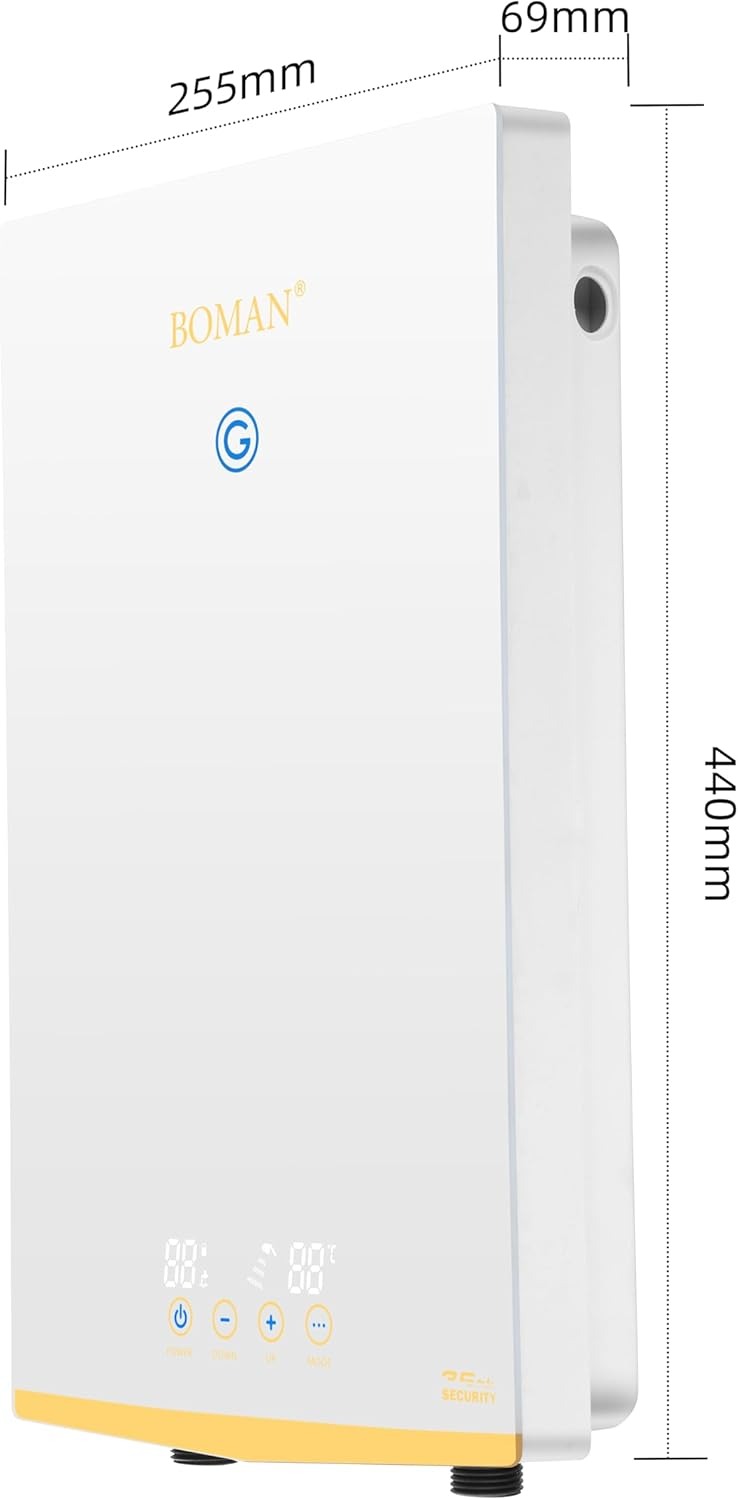 Boman Instant Water Heater , 12 Kilowatt White - WZL13